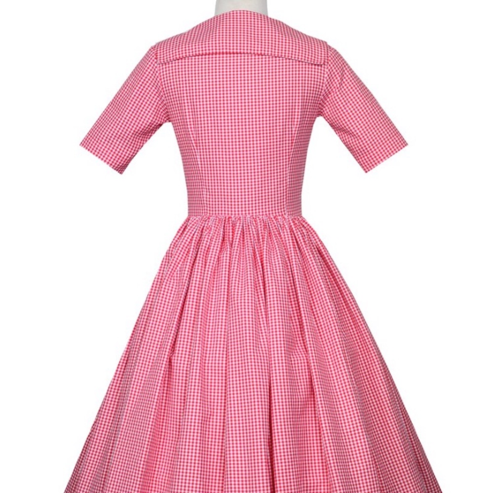New Bernie Dexter Maxine Dress Red and Wht Gingham - Picture 2 of 5